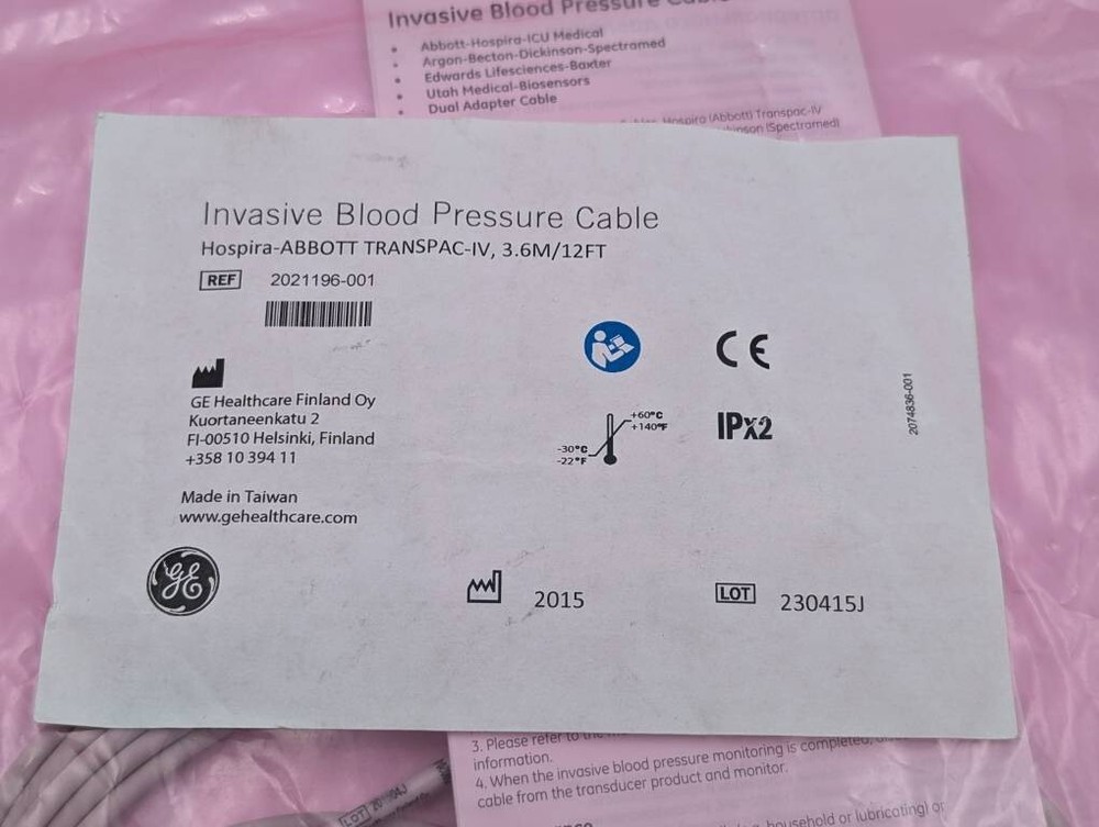 GE 2021196-001 IBP Adapter Cable (NEW,1Pc)