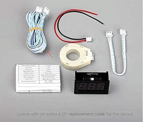 DC 5-120V 100A Mini Digital Amp Meter Gauge with Hall Effect Sensor Ammeter