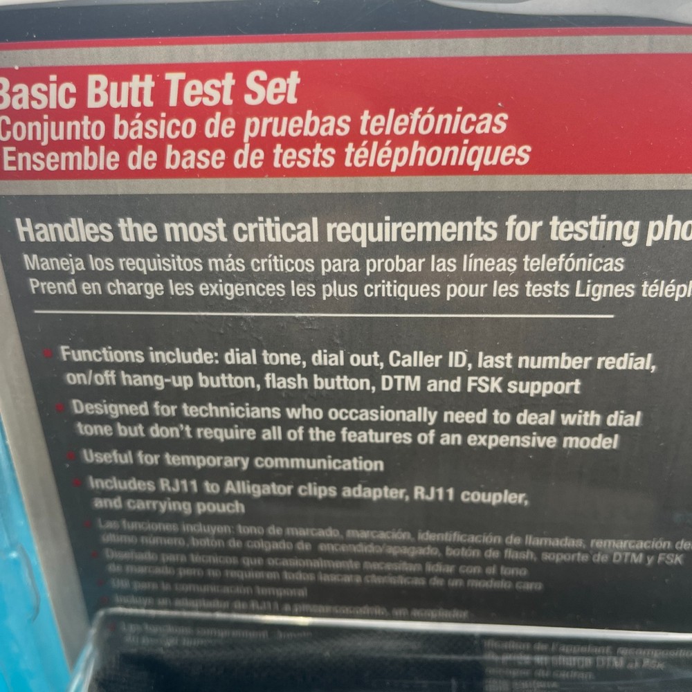 Triplett Byte Brothers Basic Telephone Test Set / Butt Set RJ11 Adapter (BSX200)