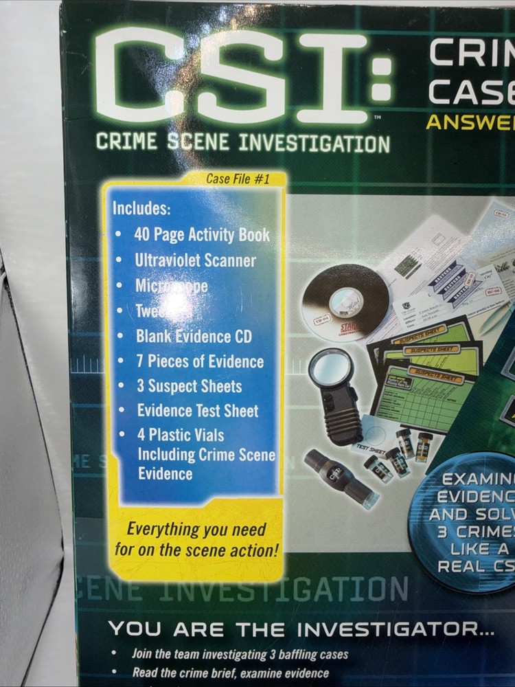 CSI: Crime Solving Kit Case File #1 Kit New In Box