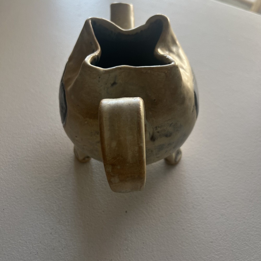 Rustic Stoneware Art Pottery Teapot Three Legged