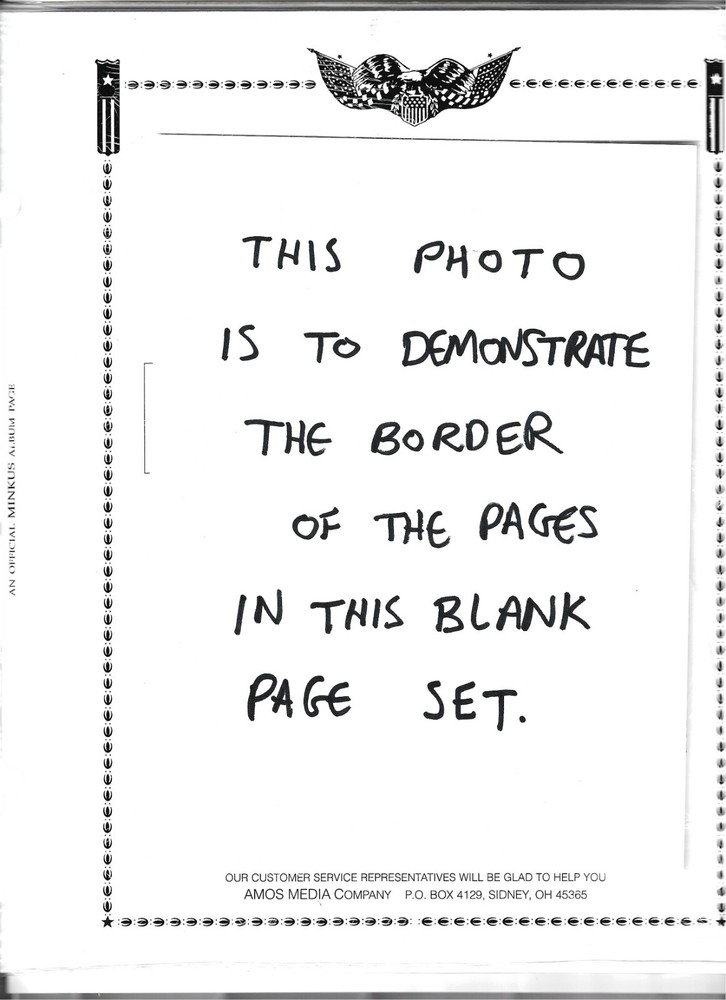 Pkg. 20 Minkus All-American 1-Sided 2-Post Blank Pages 4 Postal+16 Commemorative