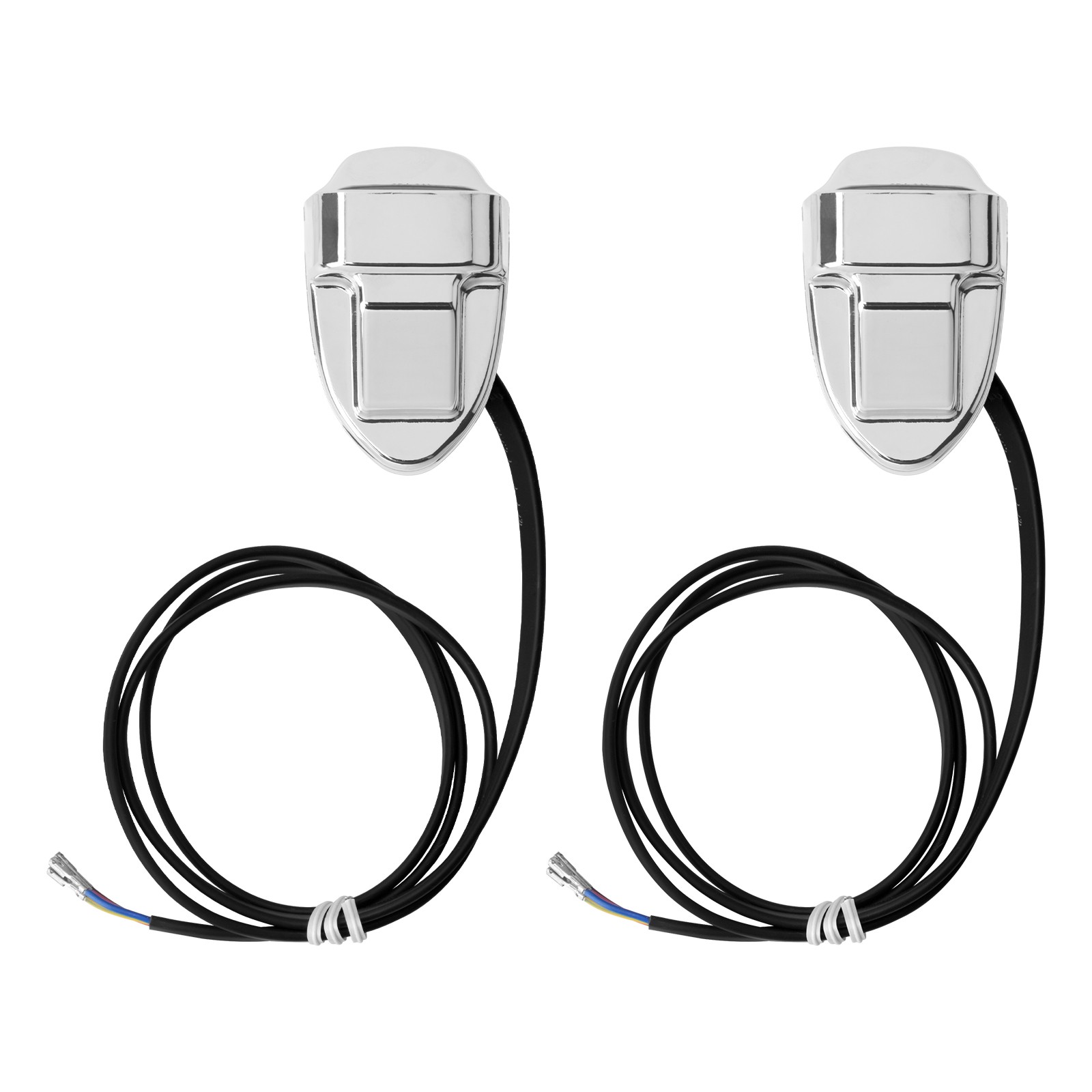 Chrome Rear Fender Strut Turn Signals LED Light For Harley Softail FXSTB 2000-25