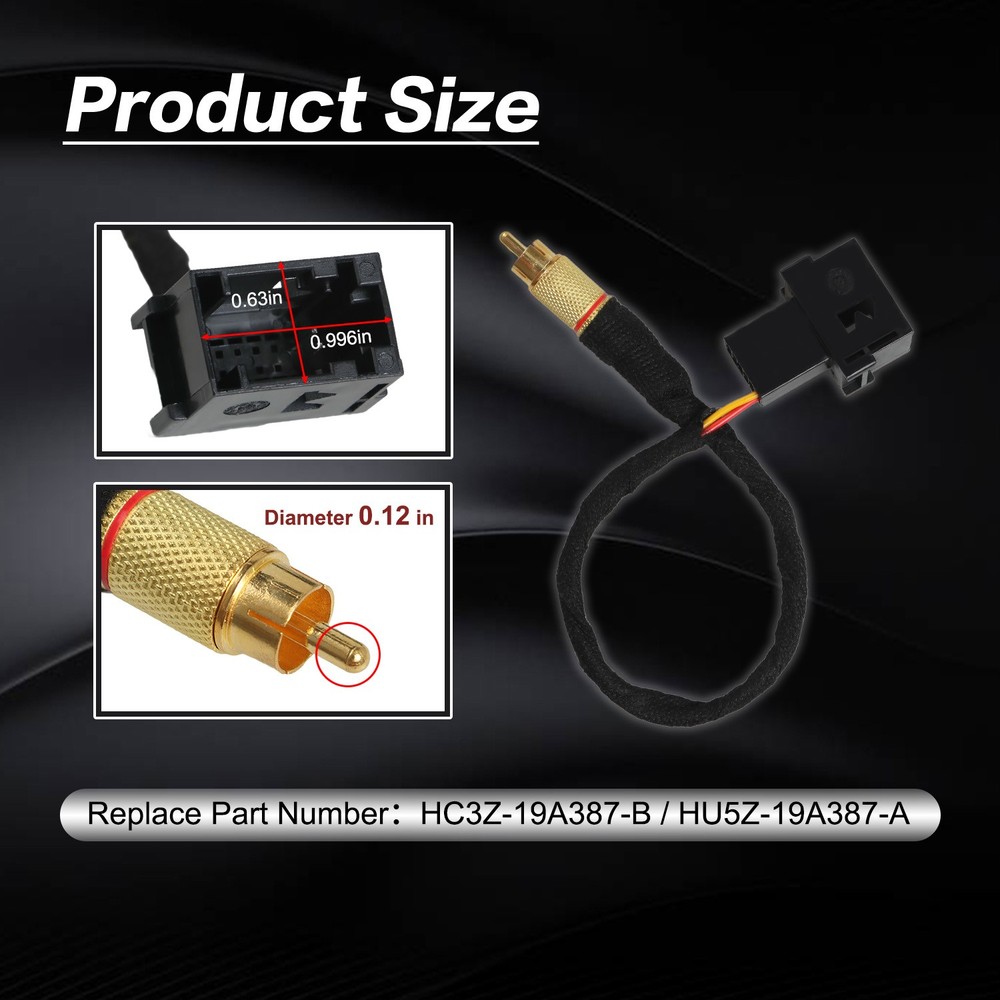 Rear View 4" To 8" PNP Backup Camera Harness Adaptor for Ford Sync2 Sync3