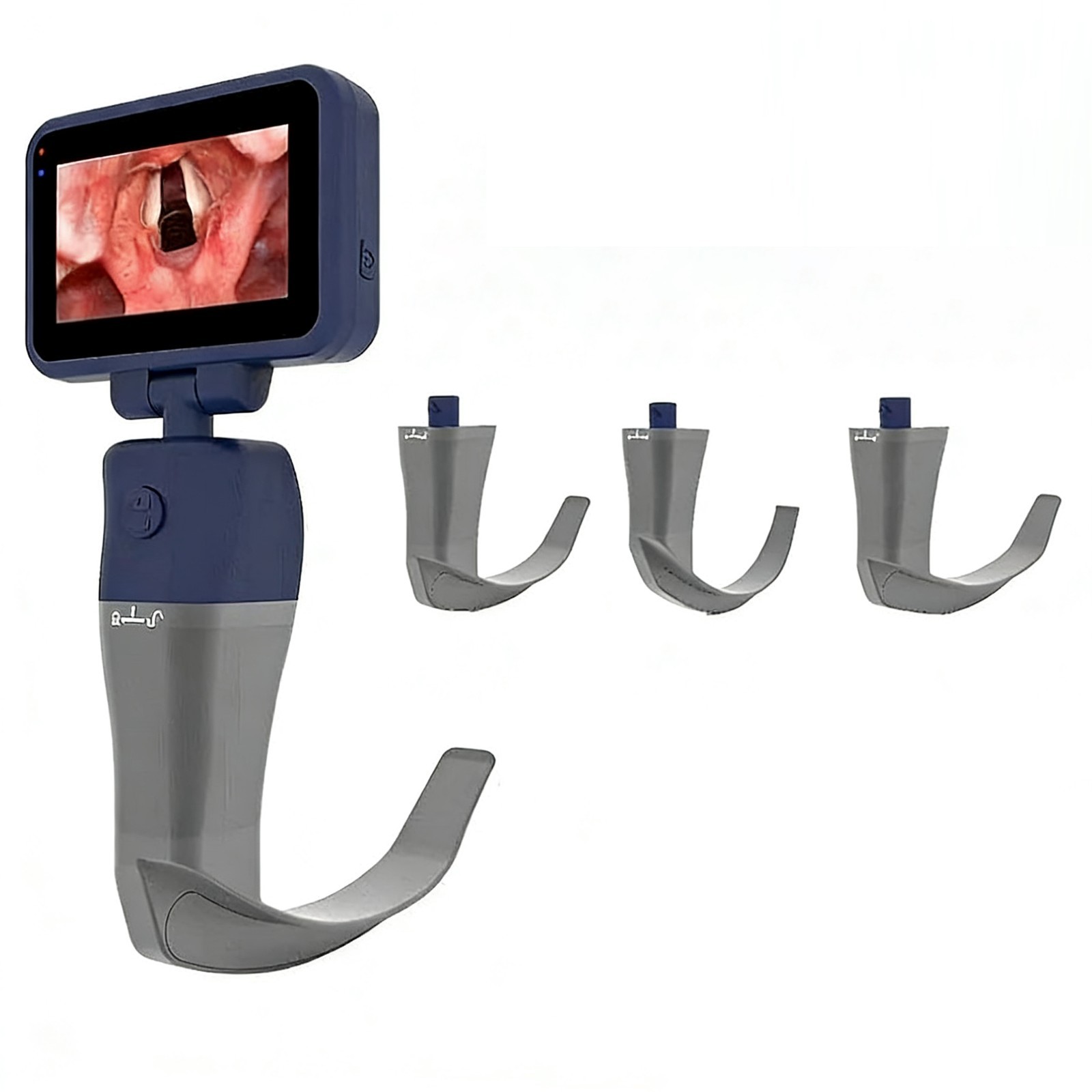 Video Laryngoscope for Anesthesia w/ 3 Reusable Sterilizable Blades