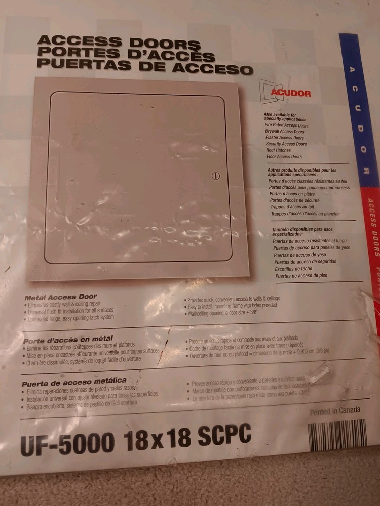 ACUDOR  UF-5000 18X18 SCPC Access Door White