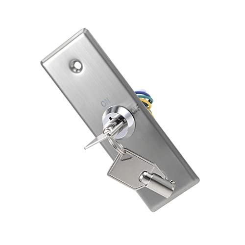 Key Switch Lock On/Off Exit Door Lock Emergency Door Release SPST for Access