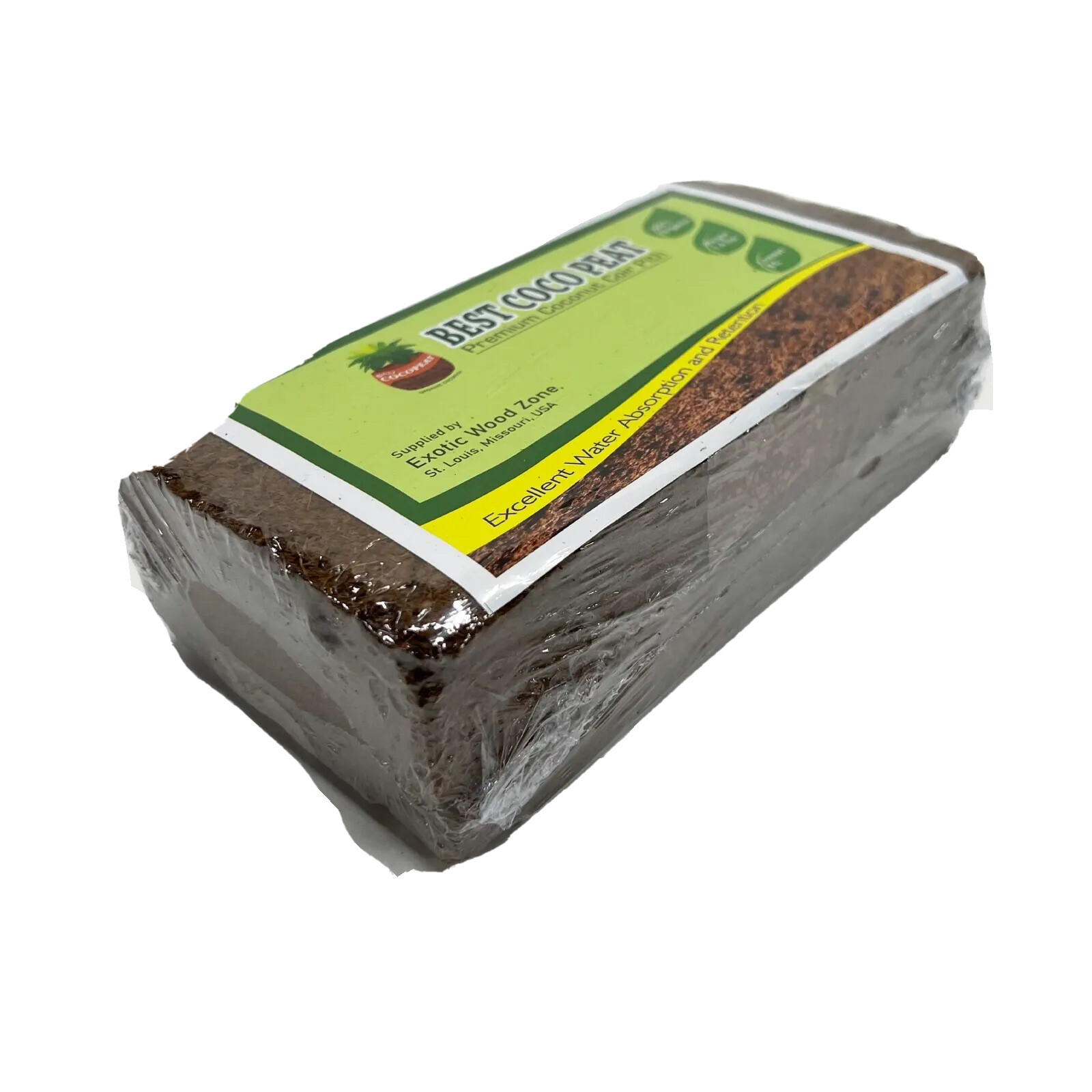 Best Coco Peat-Premium Coir Pith 3 Brick Pack, 650g/1.4 Lbs,Lowest EC & Ph Value