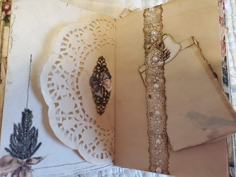 Completed Large Art / Junk Journal Christmas Handmade