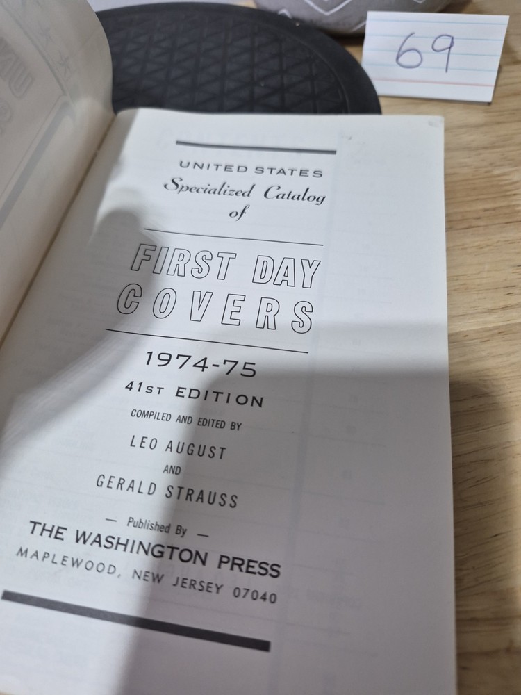 1974 Washington Press US First Day Covers Catalog 41st Ed. Paperback