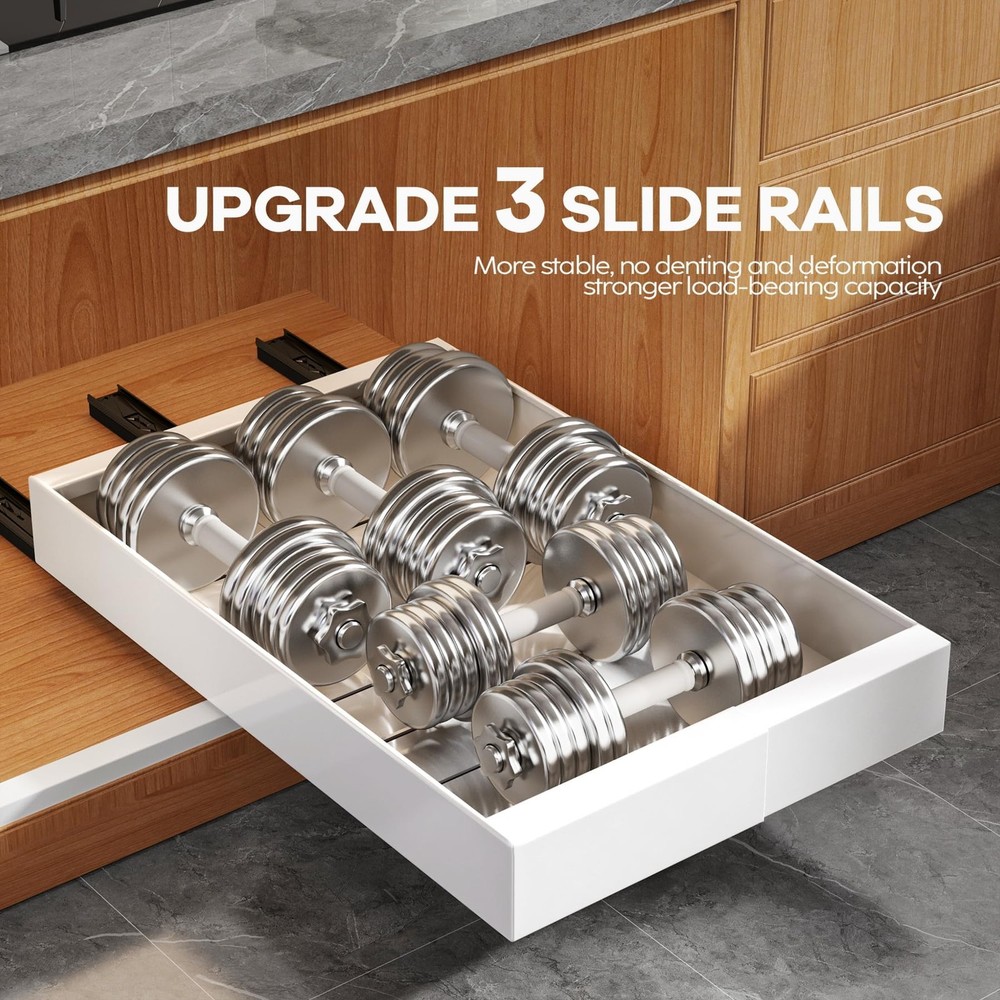 Organize Deep Cabinets Instantly - 4 Pack Pull Out Drawers