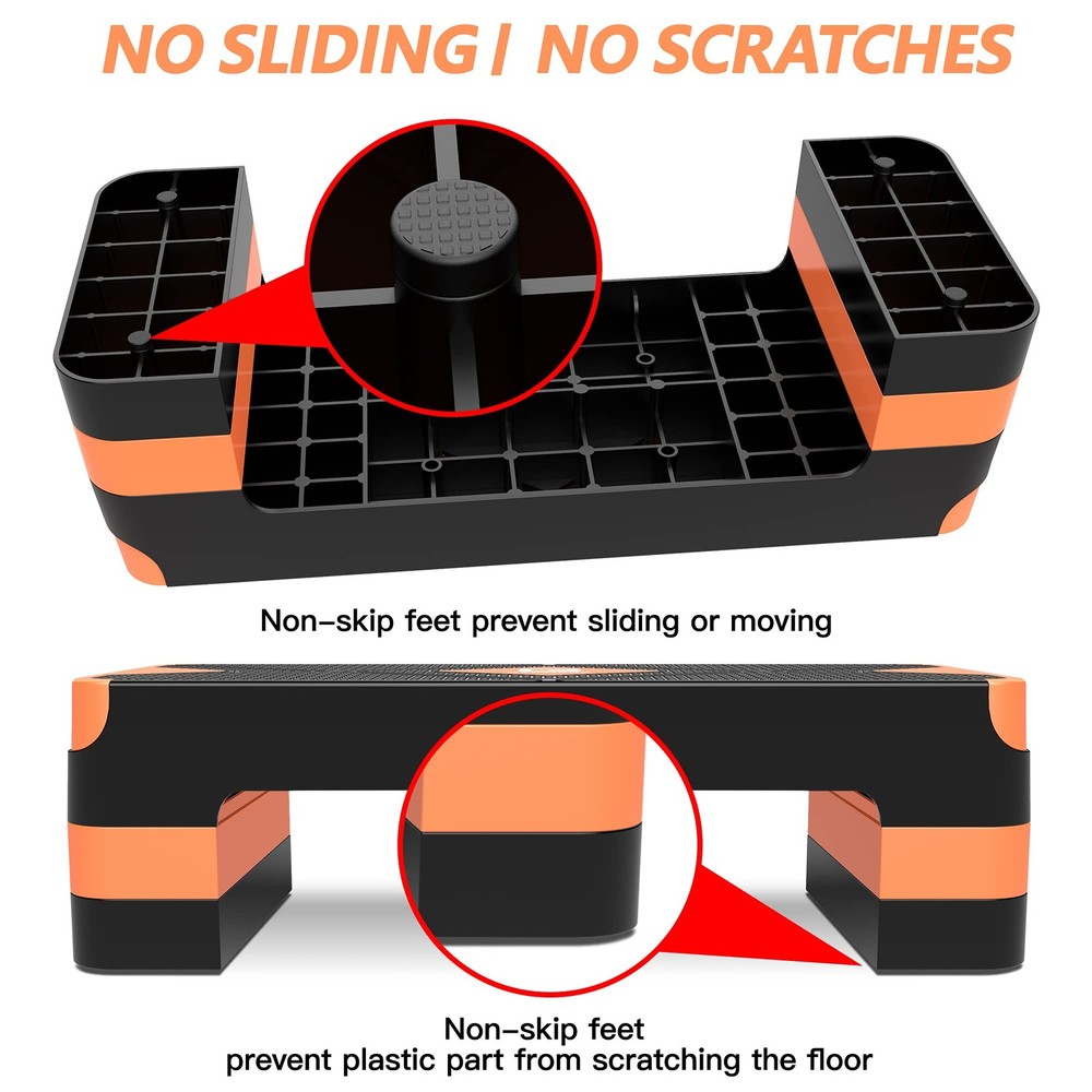 Aerobic Exercise Step, Adjustable Aerobic Stepper for Exercise, Workout Step ...