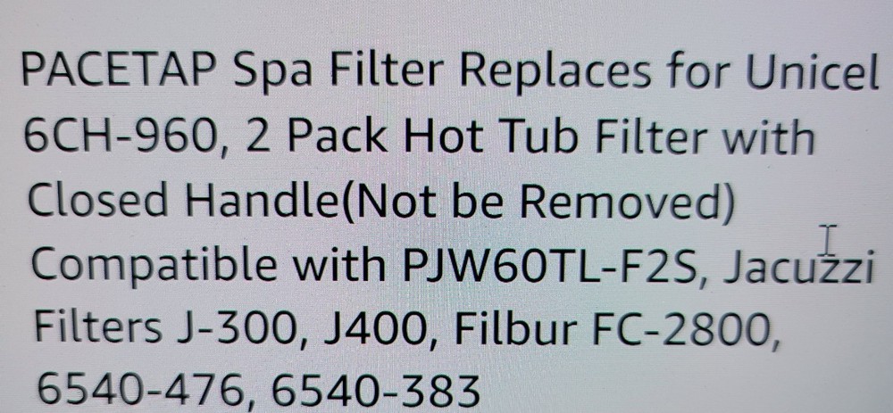 PACETAP Spa Filter Replacement 2pk