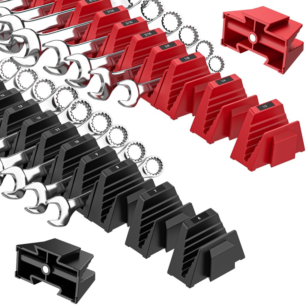 Magnetic Wrench Organizer Set - Modular Tool Storage Rack for Tool Box - 48PC