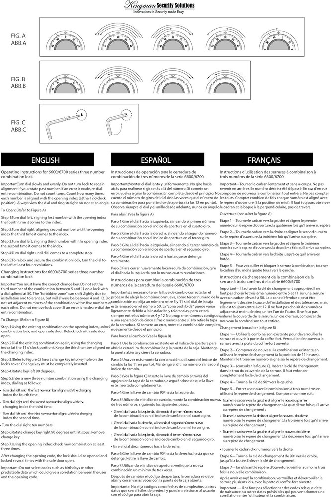 6730-100 Safe Lock Kit by
