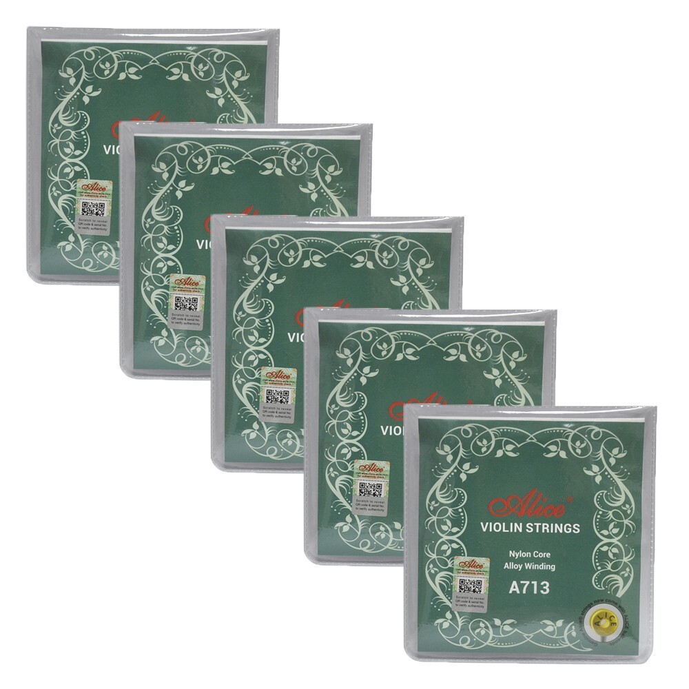 5 Sets Alice A713 Nylon Core Alloy Winding Violin Strings 4-string Set EADG
