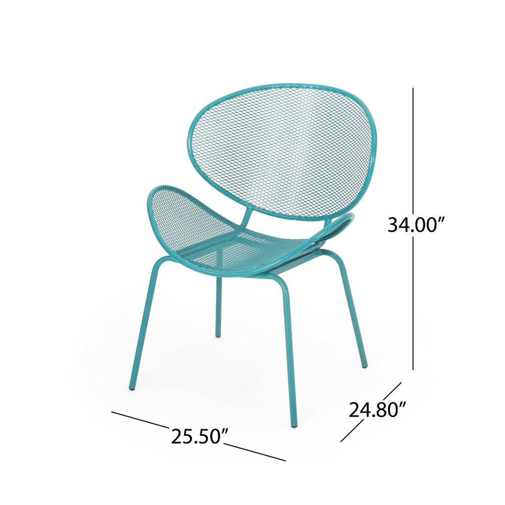Outdoor Modern Iron Mesh 2 Seater Chat Set