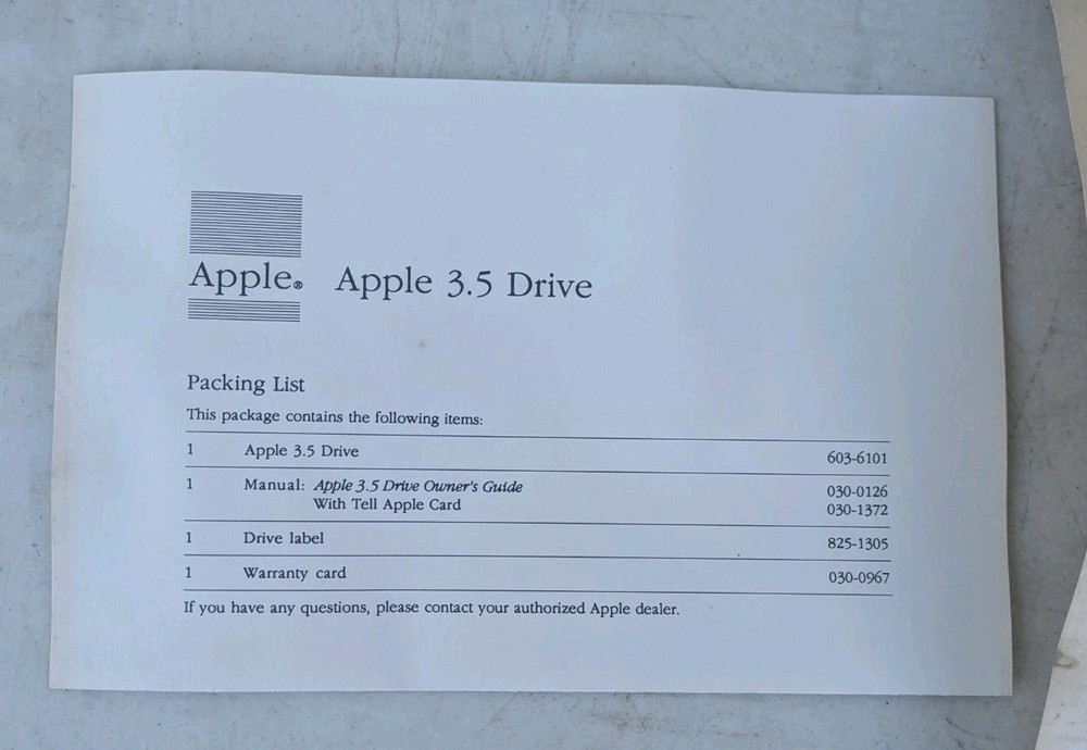 1987 Apple 3.5 Drive With Original Box