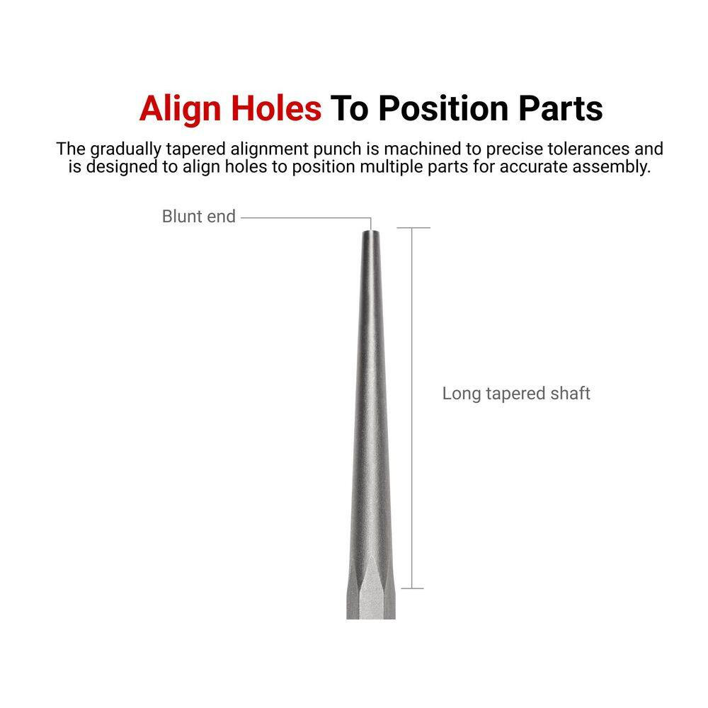 1/8-3/8 In. Alignment Punch Set (7-Piece)