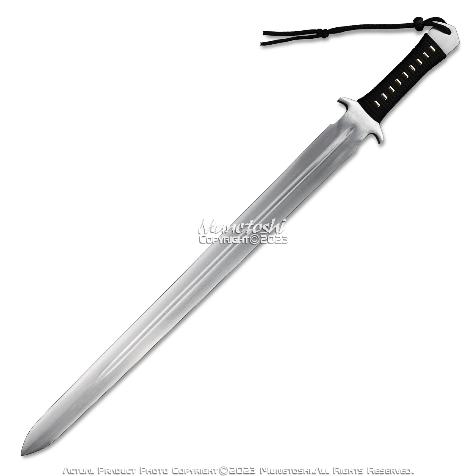 32” Tactical Sword Functional Viking Sharp 1060 Carbon Steel Full Tang Scabbard