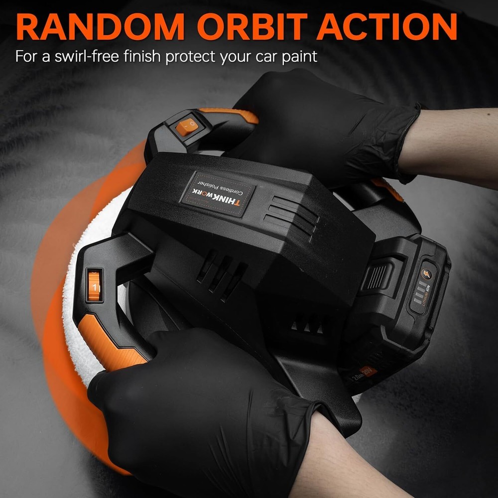 THINKWORK Buffer Polisher, 20V Cordless 10 Inch Portable...