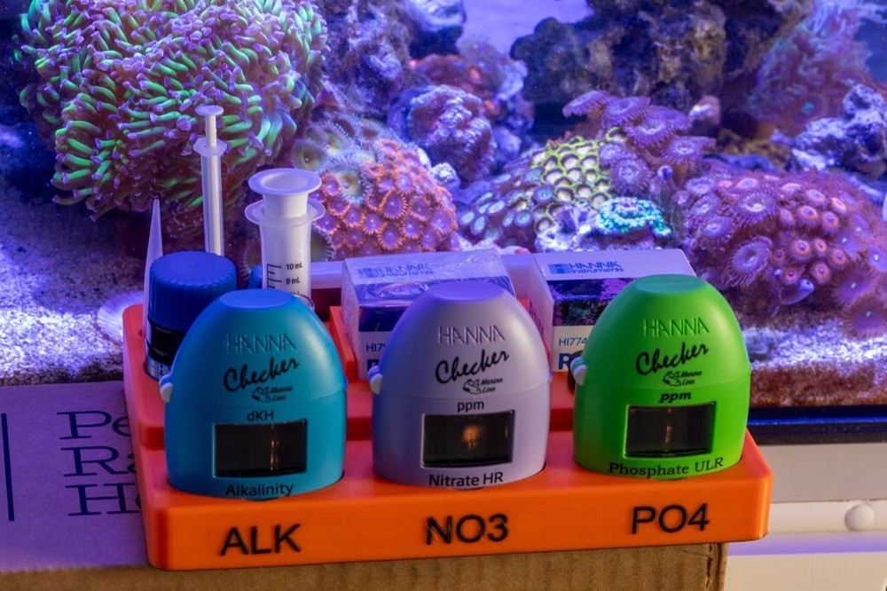 Hanna Checker 3D Printed Oranizer - Alkalinity, Nitrate, Phosphate and Salinity