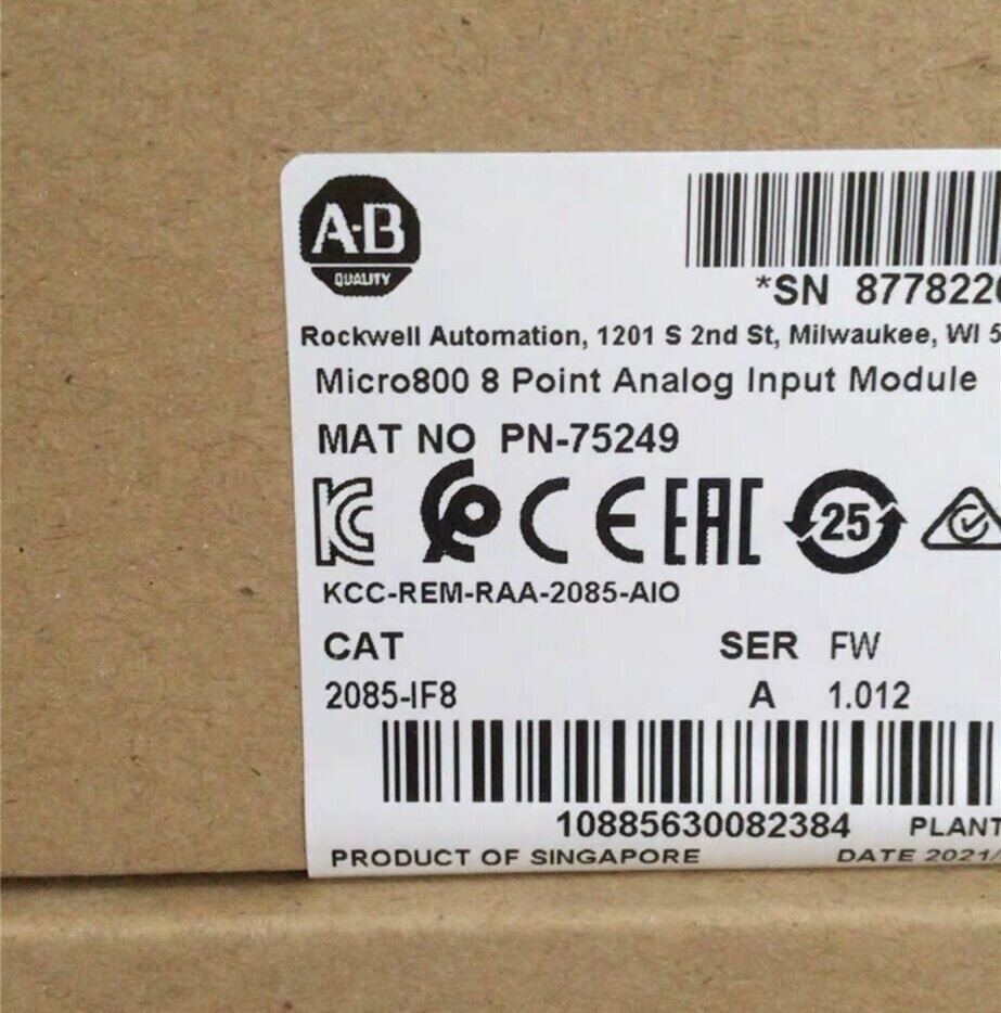 NEW Unopened AB2085-IF8 Micro800 8 Point Analog Input Module