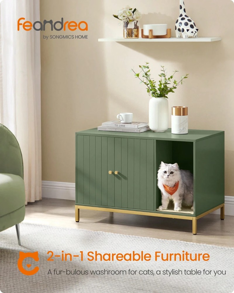 Feandrea Cat Litter Box Enclosure Table