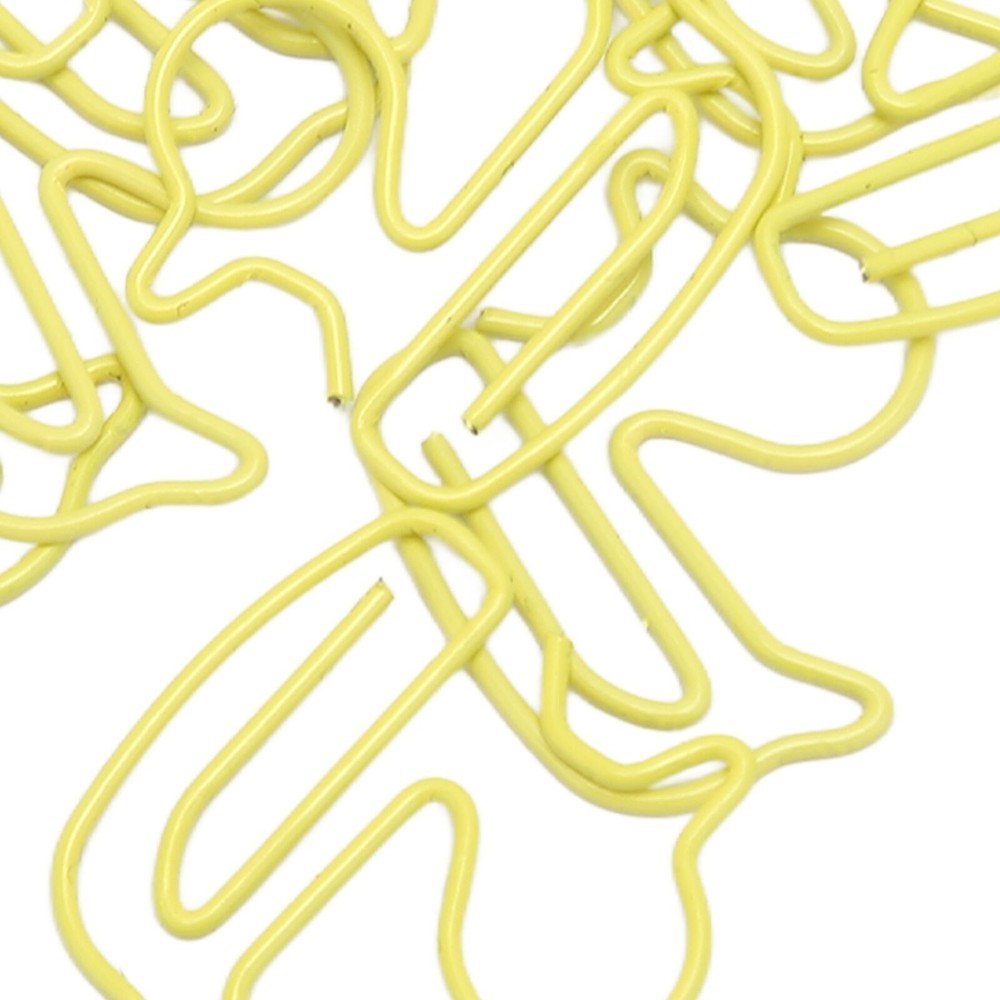 100Pcs Paper Clips Yellow Duck Shape Lightweight Portable Electroplating Process