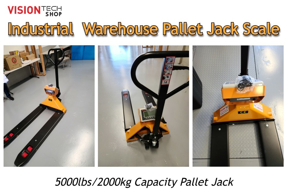VisionTechShop TPS-1 Pallet Jack Scale, High Capacity 5000lb, 1lb Readability