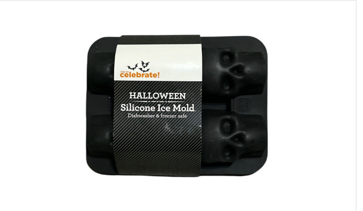 2 Silicone 3D Skull ICE Cube Tray Maker Mold