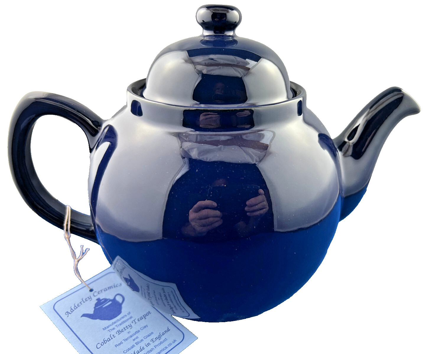 GENUINE COBAL BETTY, Red Clay, Rockingham Glaze, 8 Cup Tea Pot, MADE IN ENGLAND