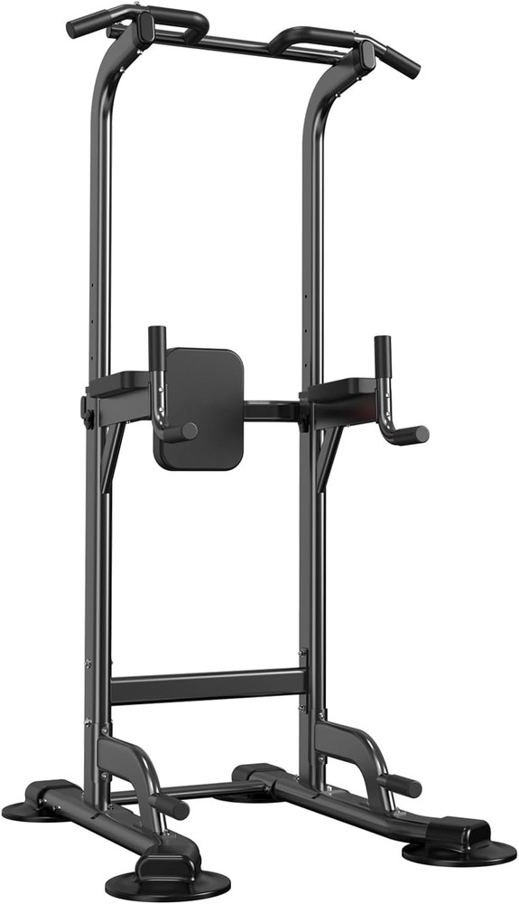 Power Tower Adjustable Height Pull up & Dip Station Multi-Function Home Strength
