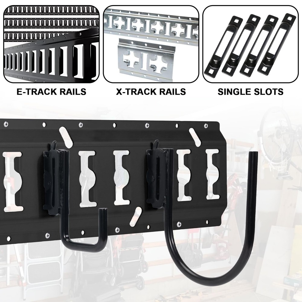 8 Pack E Track Hooks 2" and 4" E-Track J-Hooks with Spring Fitting Heavy Duty...
