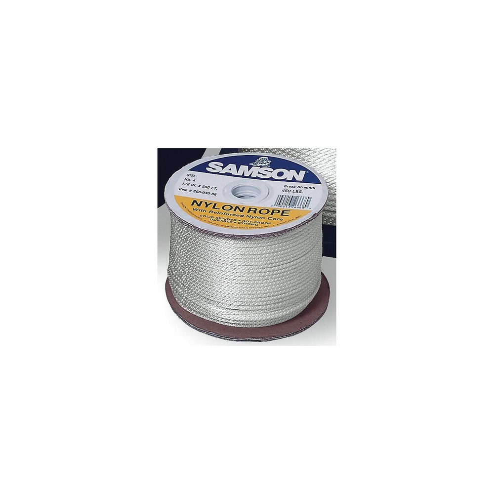 Samson Rope 019 012 005 030 Solid Braid Nylon 3/16 X 500'
