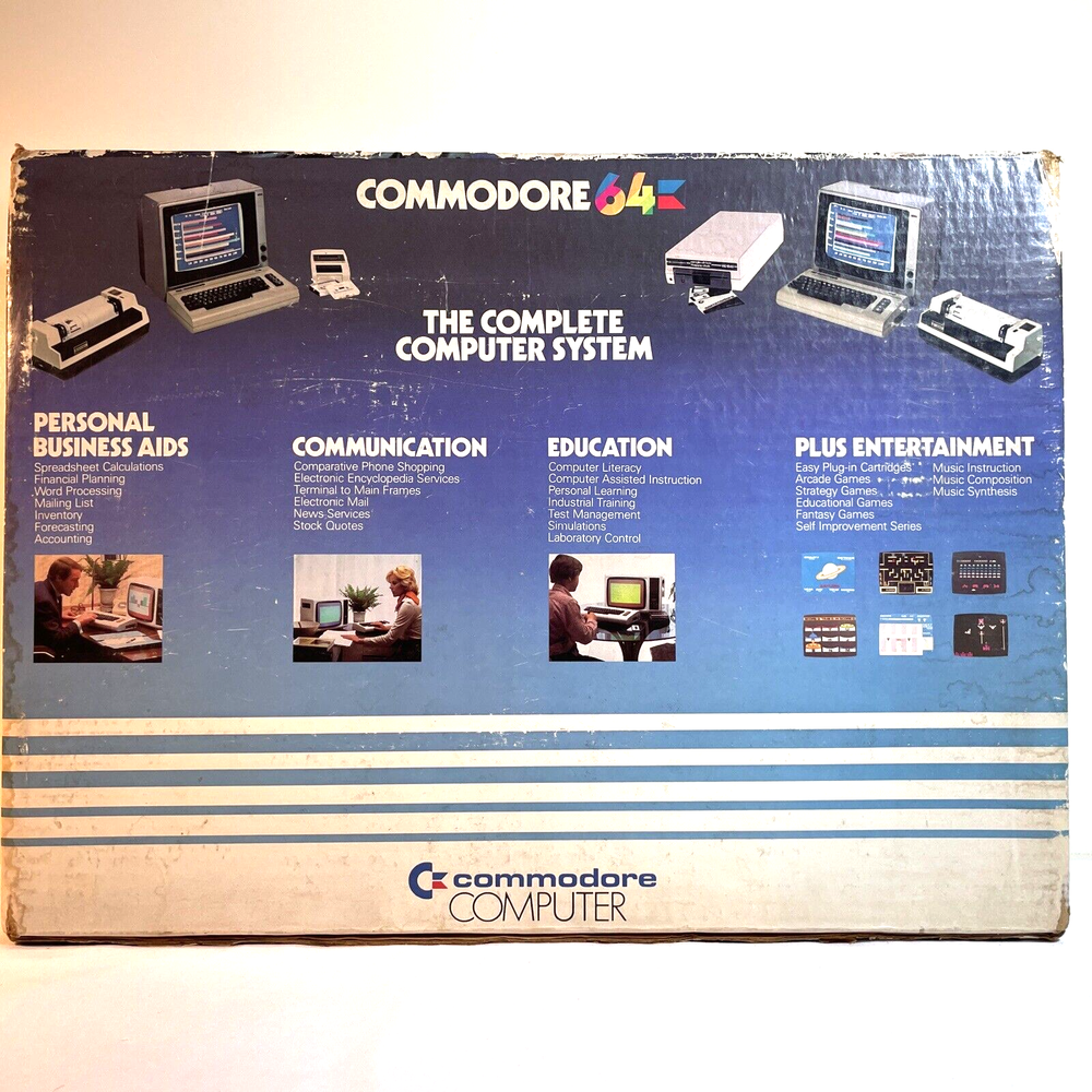 COMMODORE 64 Computer Vintage VTG Original **BOX, GUIDES & FOAM INSERTS ONLY**