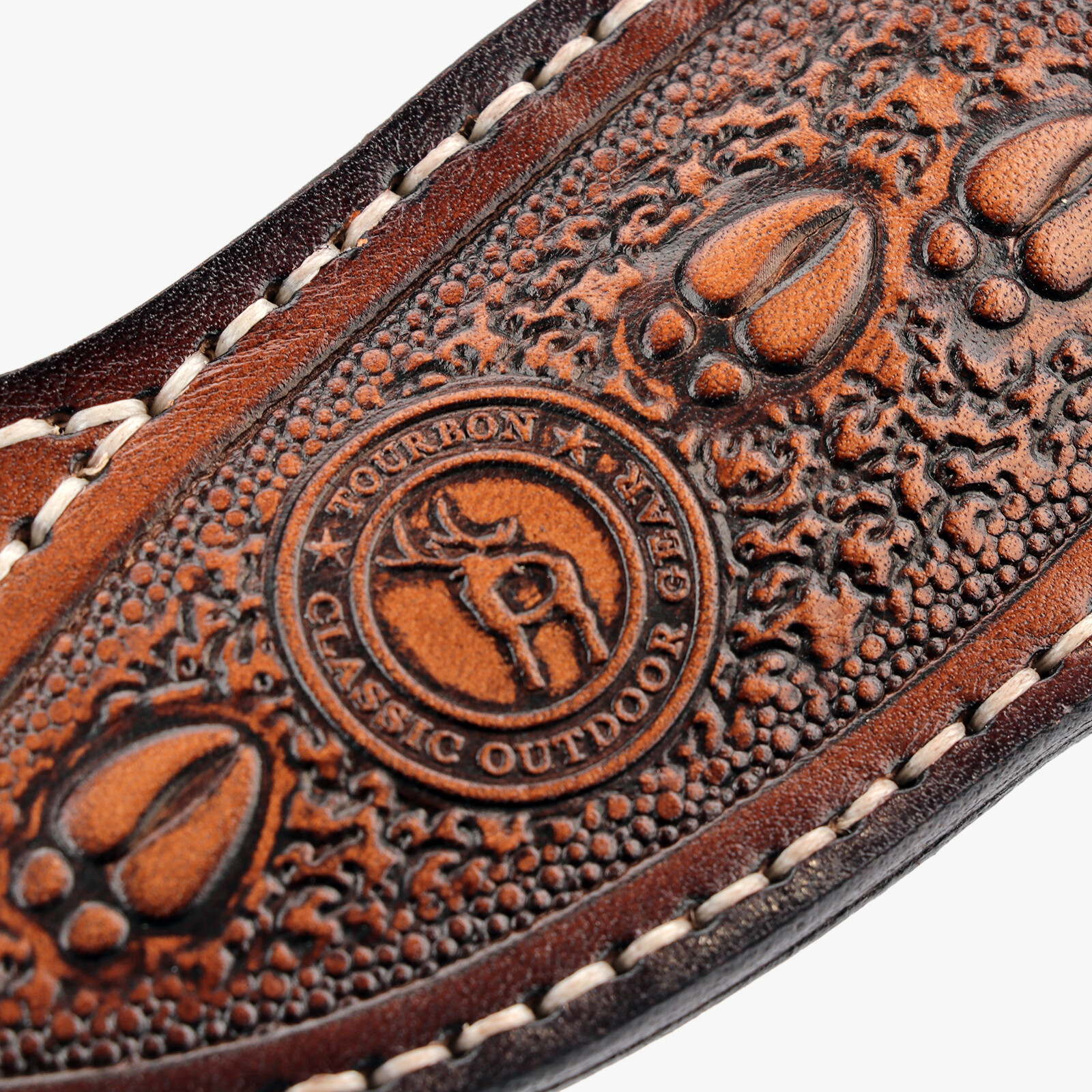 TOURBON Leather Fixed Blade Knife Sheath Slanted Pancake Belt Holster Hunting US