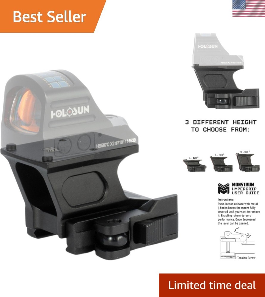 RMR-Compatible Red Dot Mount with QD Quick Release - Lightweight & Durable