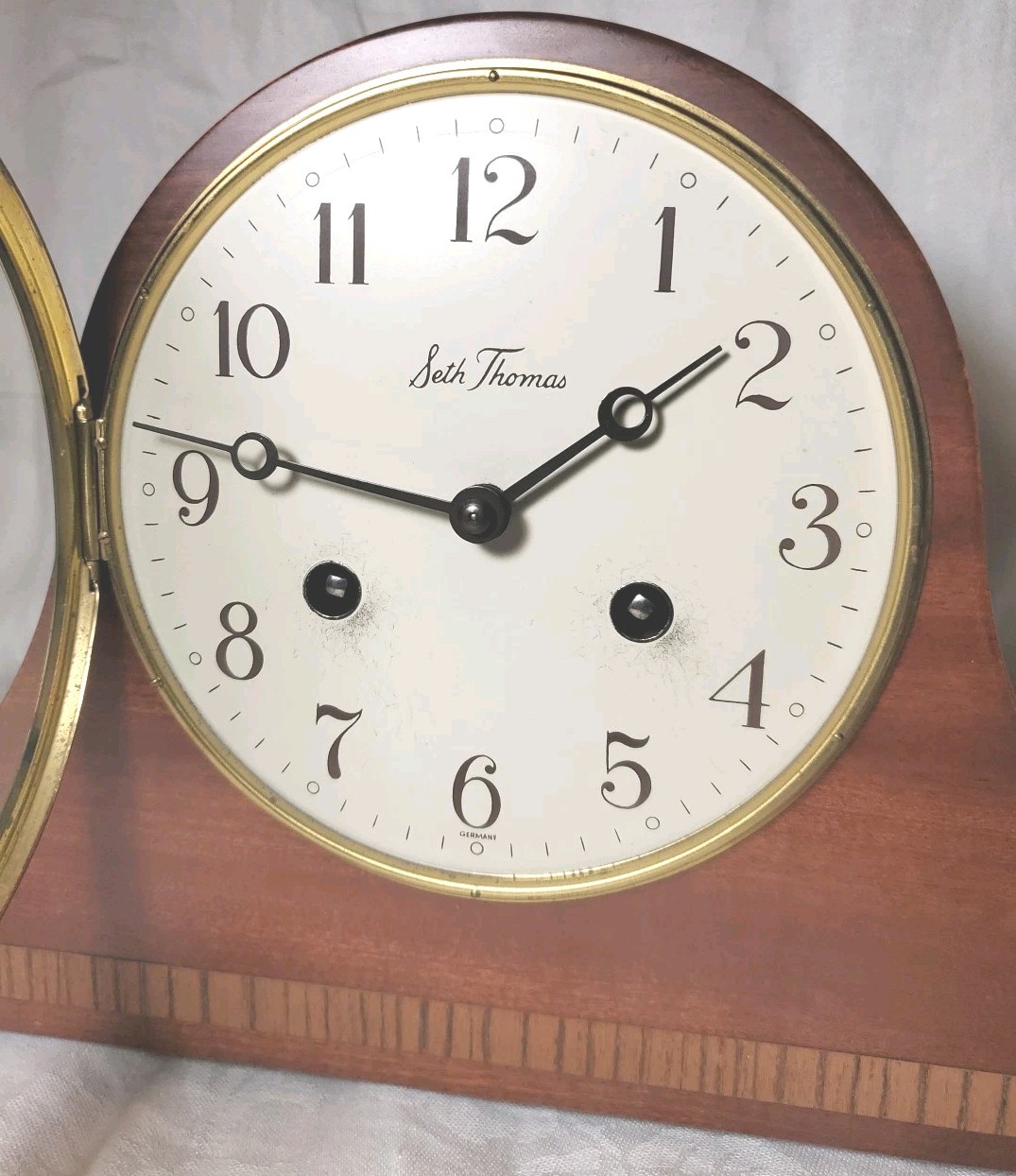 Seth Thomas Lynton 2W 8 Day Mantel Clock Triple Hammer Strike A‑208 Series