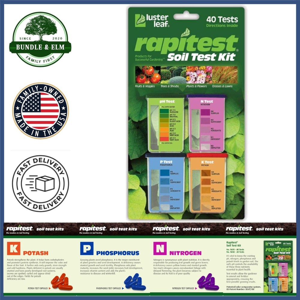 Complete Soil Testing Kit for pH and Nutrients, Great for Beginners and Experts