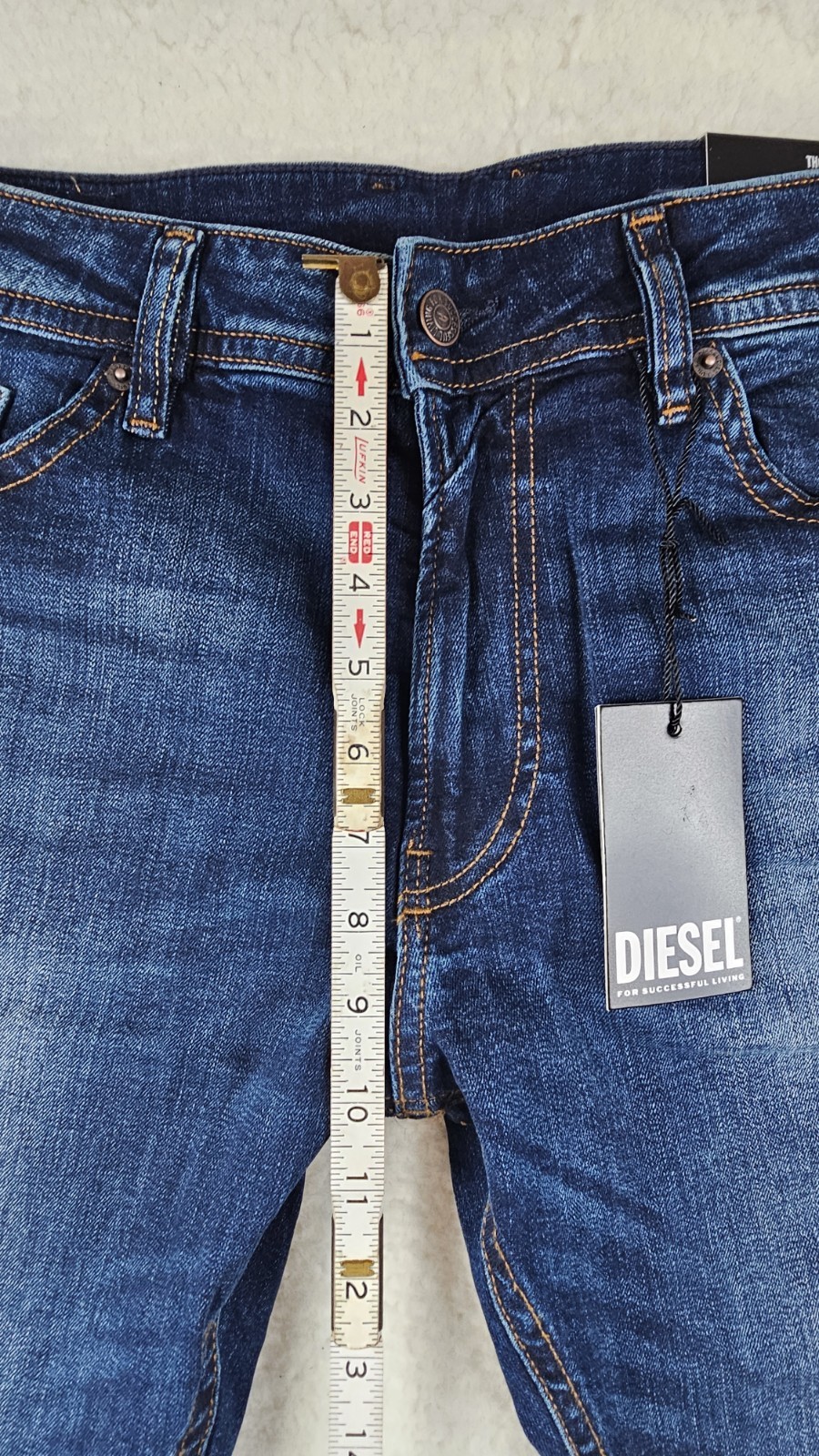 Diesel Thommer-R Slim Fit Jeans Mens 34x32 Mid Blue Denim RB062 MSRP$250