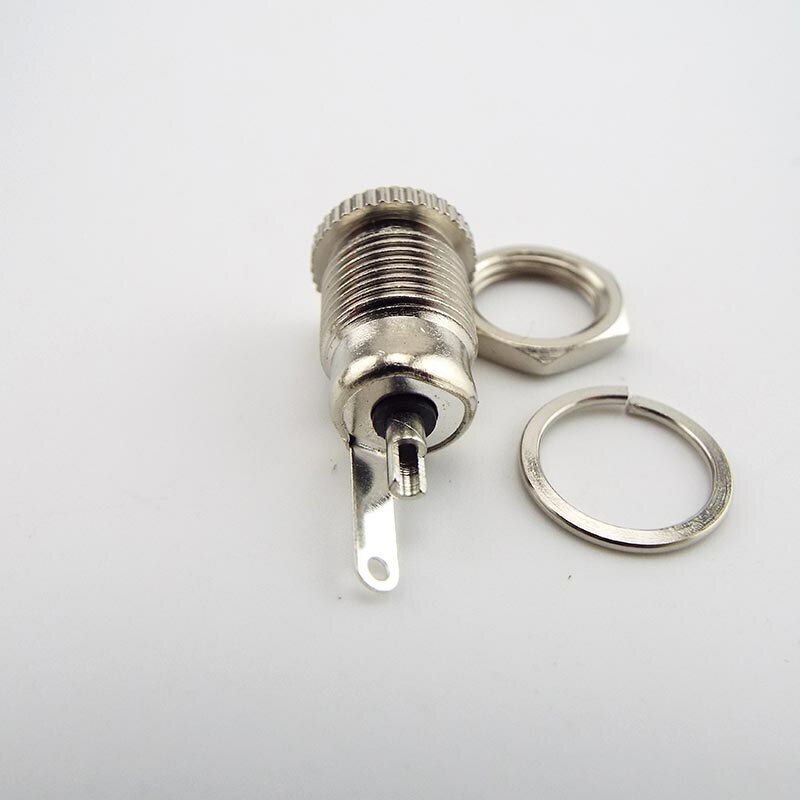 5.5 x 2.1mm 5A DC Power Jack Socket Threaded Female Mount Connector Adapter Plug