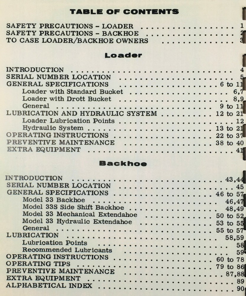 J I Case 580 Ck 580Ck Loader Backhoe Operators Owners Manual Operation Controls