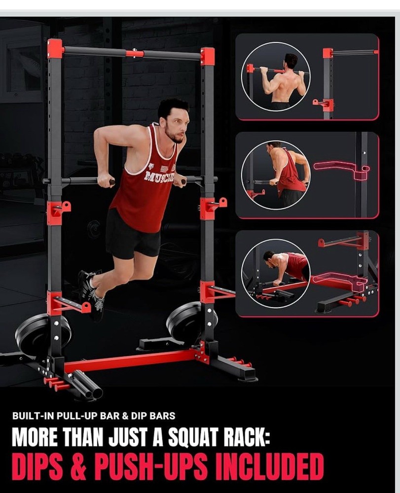 YOLEO Smith Machine & Squat Rack Combo Multifunctional Power Ra