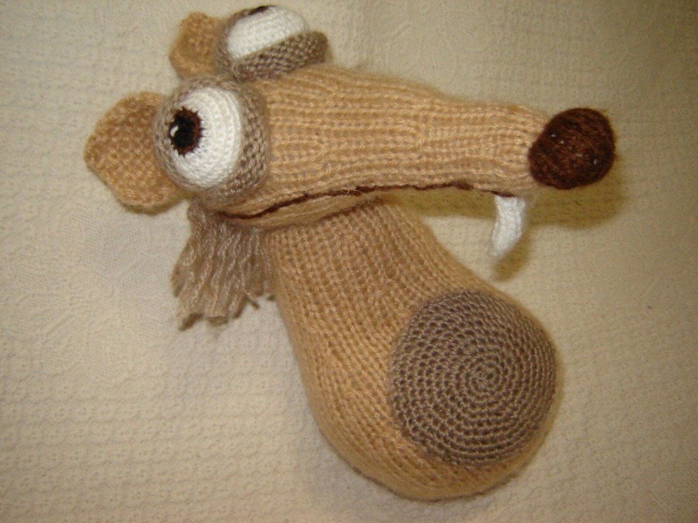 Toy Knitting patterns - set patterns of Sid, Scrat, Rudi based on Ice Age
