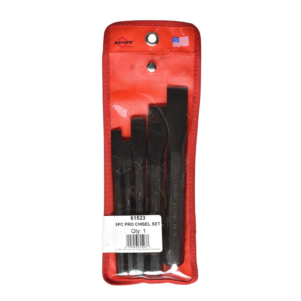 Tools 61523 Cold Chisel Set, 5-Piece, Black Oxide Finish