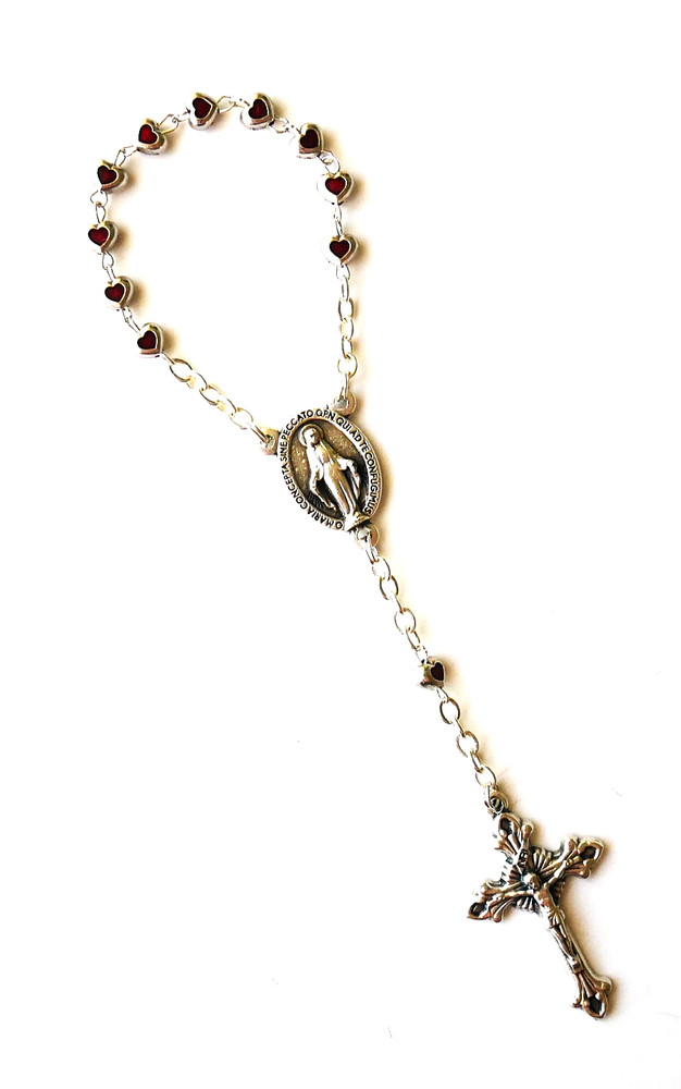 Silver Tone Miraculous Small Rosary