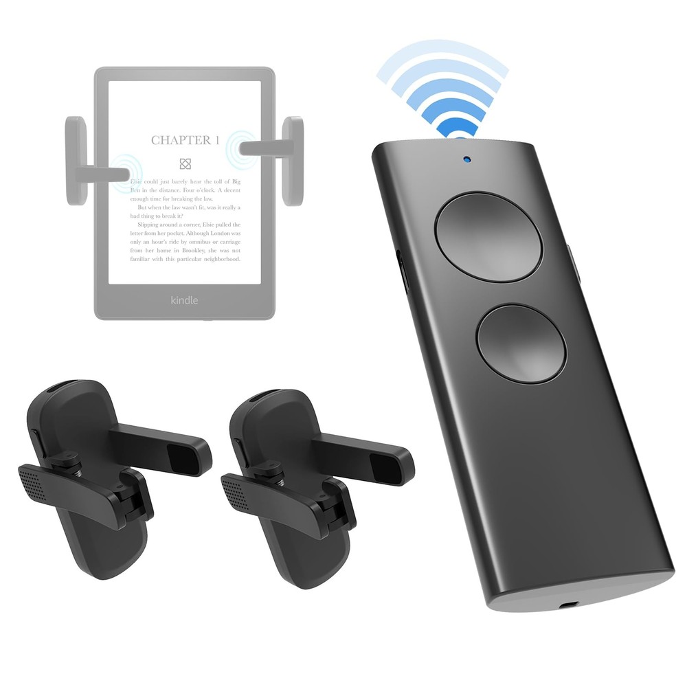 Remote Page Turner 2 Pack for Kindle, Support Forward & Backward, Black