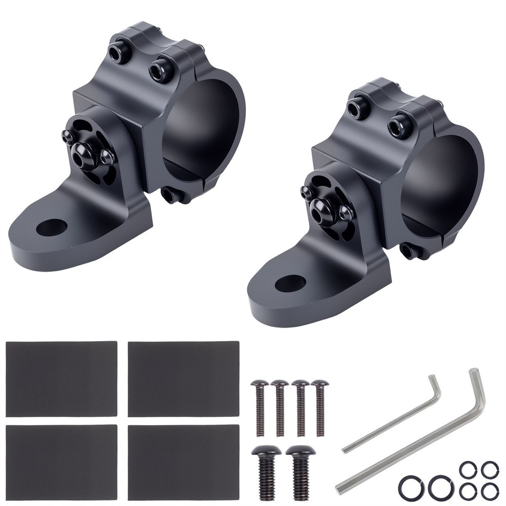 2X UTV Whip Light Mount Flag Bracket 360°Adjustable For 1.75"-2" Roll Bar Adjust