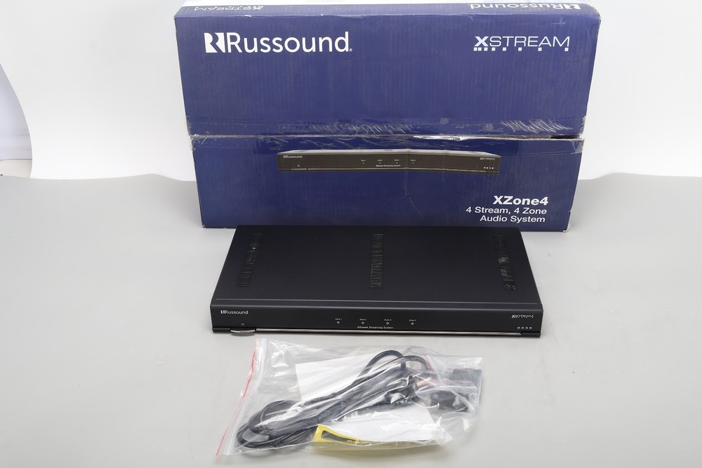Russound xZone4 Multi-Zone Audio Distribution System W/ Power Cable & Rack Ears